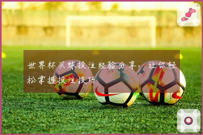 世界杯买球投注经验分享，让你轻松掌握投注技巧